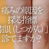 痛みの原因を探る指標「膝眼（しつがん）」を診てますか？